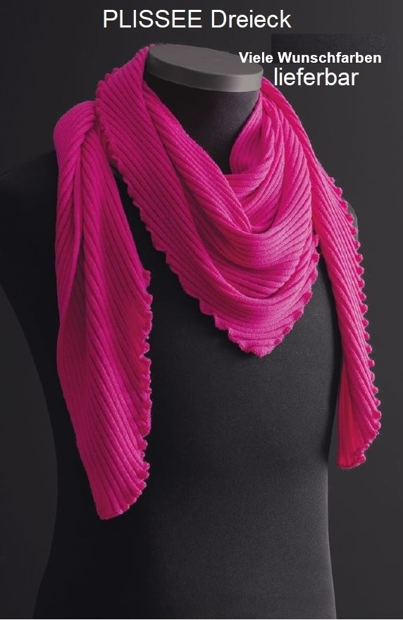 Eagle Produkts Modisches Dreiecktuch Stola Plissee 100% Schurwolle - 10 Farben lieferbar