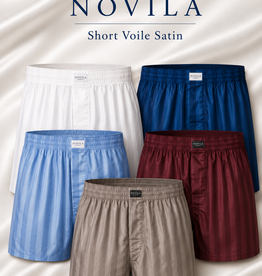 Novila Novila Boxershorts 8367  5 Farben Voile Satin