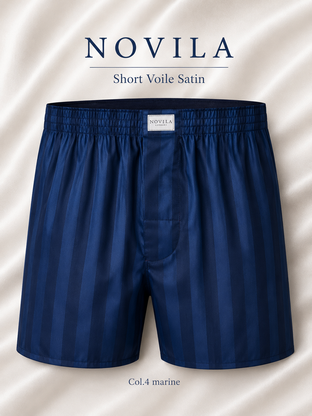 Novila  Novila Boxershorts 8367  5 Farben Voile Satin
