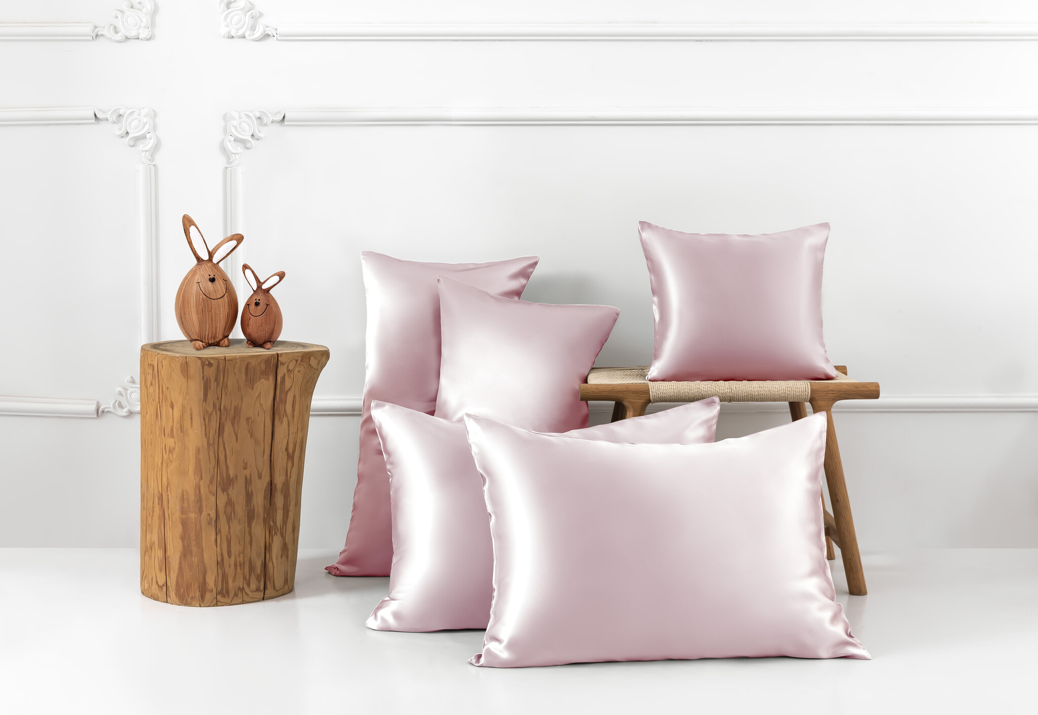 Sichou Seidenmanufaktur   Sichou Seidenbettwäsche Lilly puderrosa 100% feinste Maulbeerseide Satin