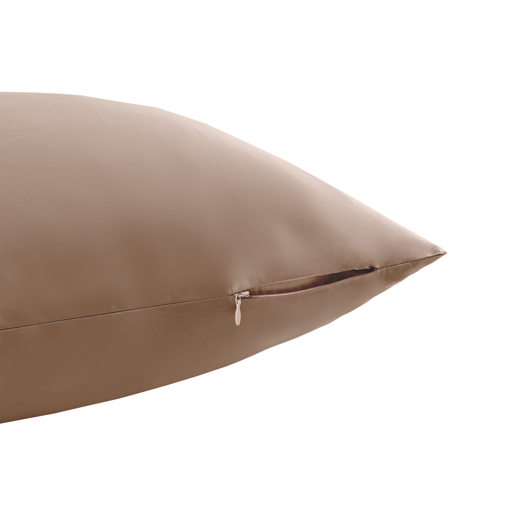 Sichou Seidenmanufaktur   Sichou Seidenbettwäsche ATHENA mochabraun Uni 100% feinste Maulbeerseide Satin