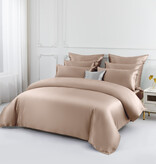 Sichou Seidenmanufaktur   Sichou Seidenbettwäsche ATHENA mochabraun Uni 100% feinste Maulbeerseide Satin