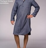 Novila  Angebot-Reduziert Gr.58/60 Warmes Herren Flanell Nachthemd Novila BENNO 8601-dunkelblau