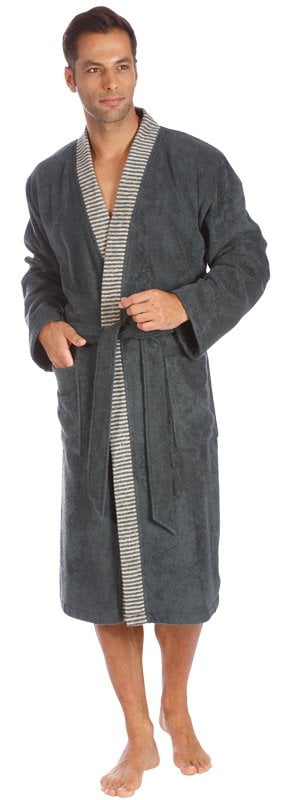 Egeria      Angebot-Reduziert Größe S - Herren Sauna Bademantel Bruno slate grey 082
