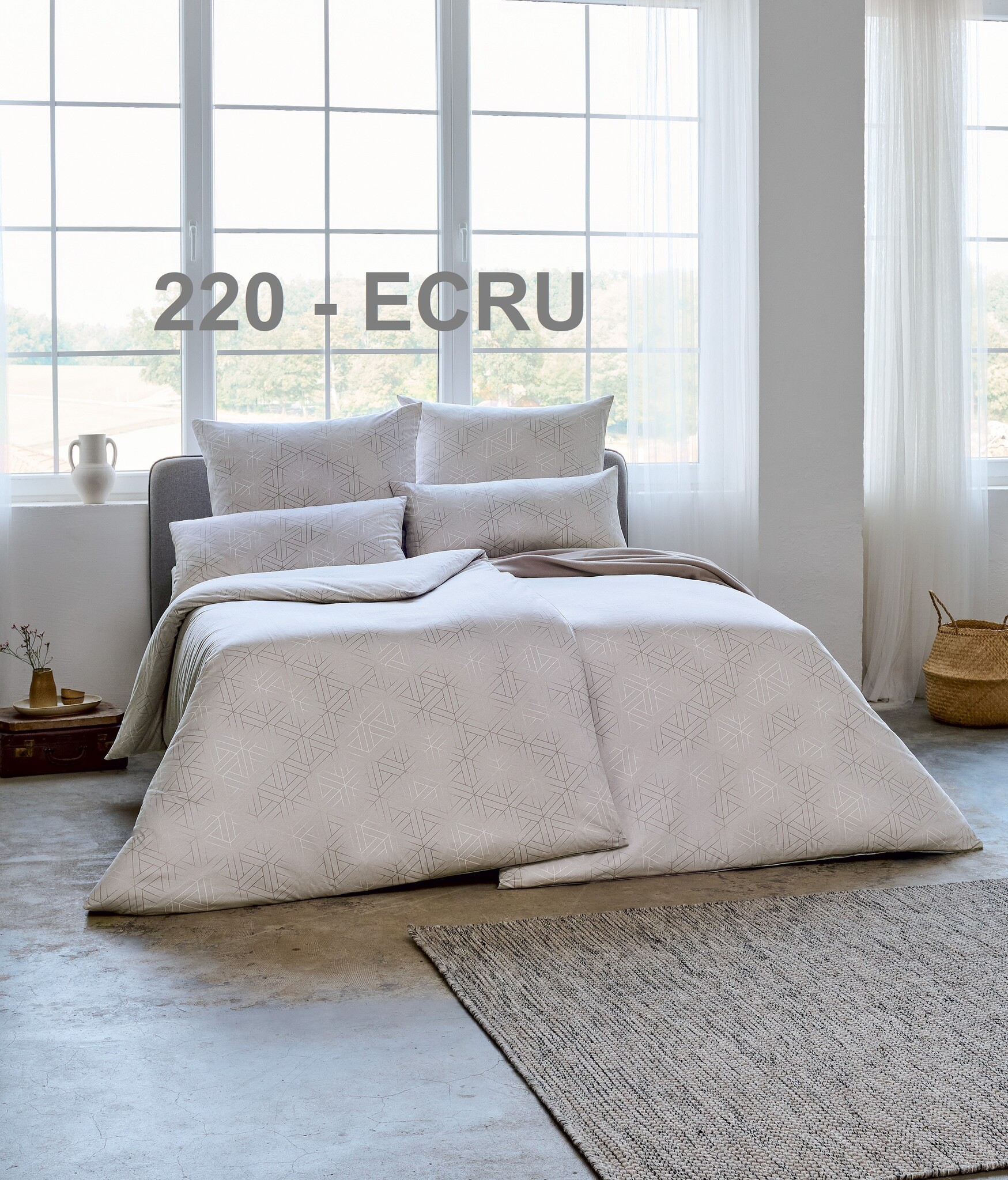 Estella Estella Mako-Interlock-Jersey 6898 Pippa, Ecru/Mint/Grau/Graphit