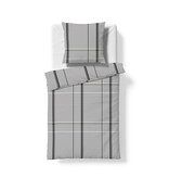 fleuresse – Hochwertige Bettwäsche Fleuresse Lech 605081 Flanell-Bettwäsche – Creme & Grau