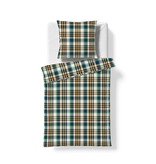 fleuresse – Hochwertige Bettwäsche Fleuresse Lech 605082 Flanell-Bettwäsche – Braun & Blau