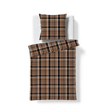fleuresse – Hochwertige Bettwäsche Fleuresse Lech 605082 Flanell-Bettwäsche – Braun & Blau