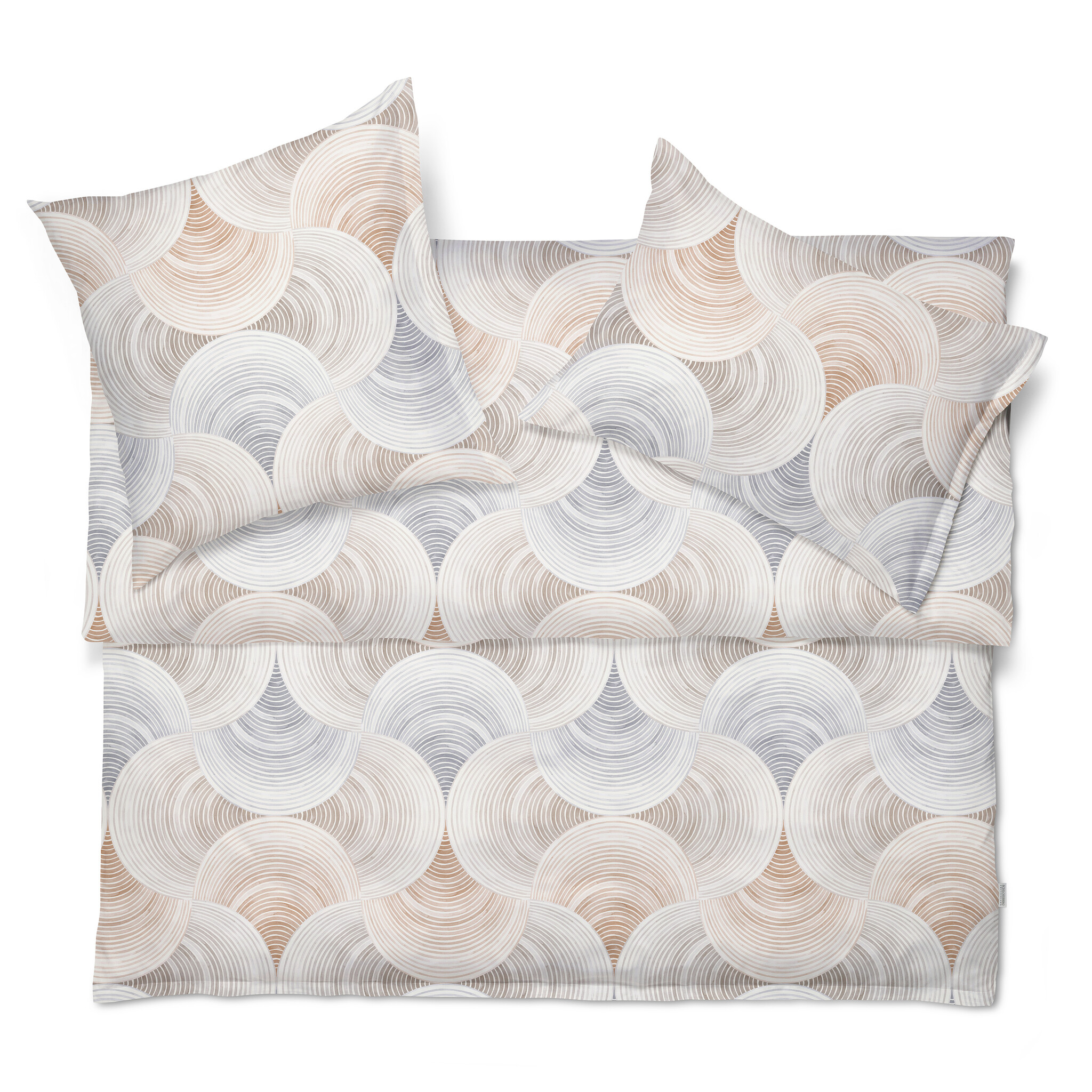 Schlossberg  Schlossberg RUBEN – luxuriöse Satin Bettwäsche mit grafischem Design