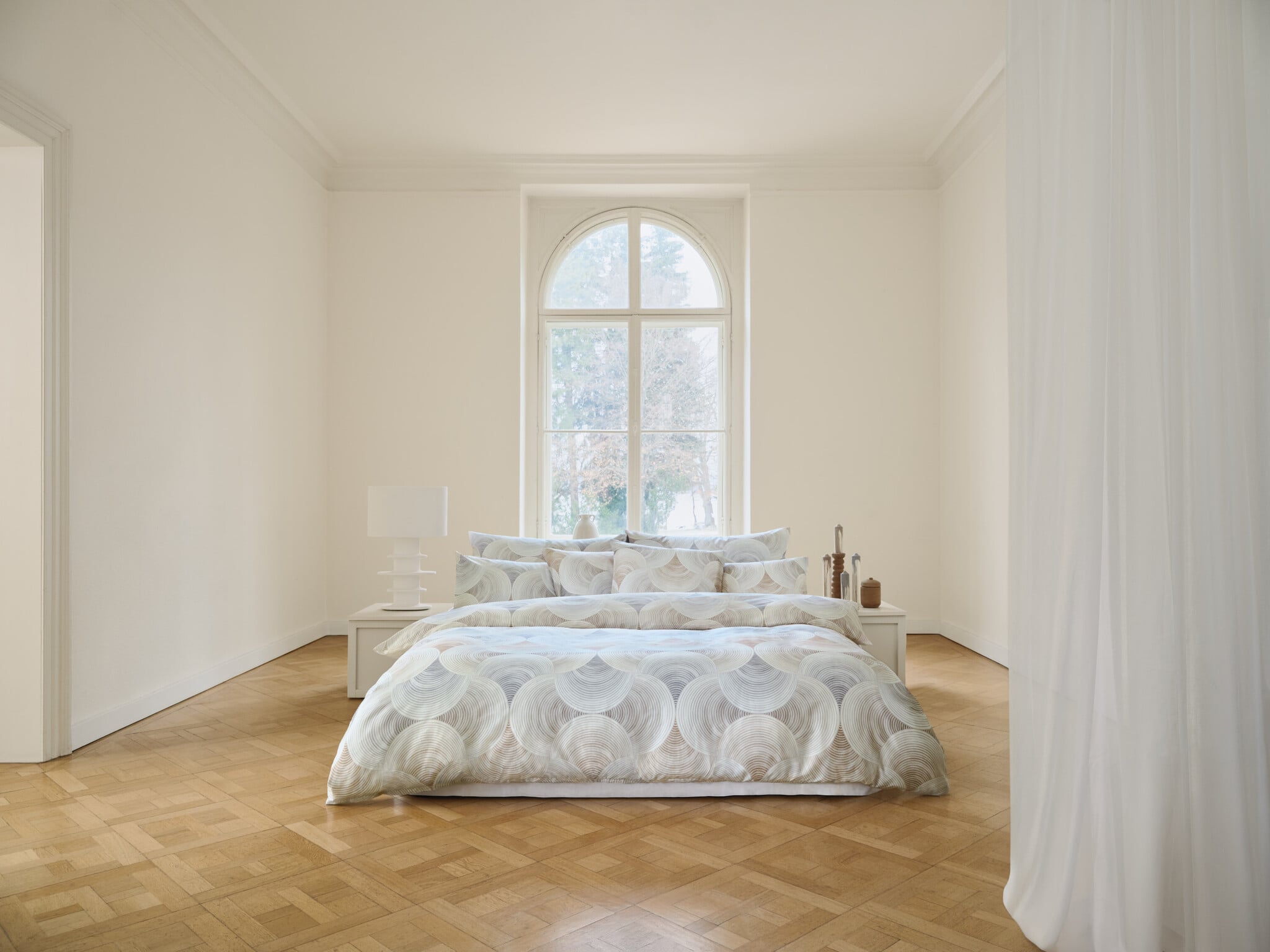 Schlossberg  Schlossberg RUBEN – luxuriöse Satin Bettwäsche mit grafischem Design
