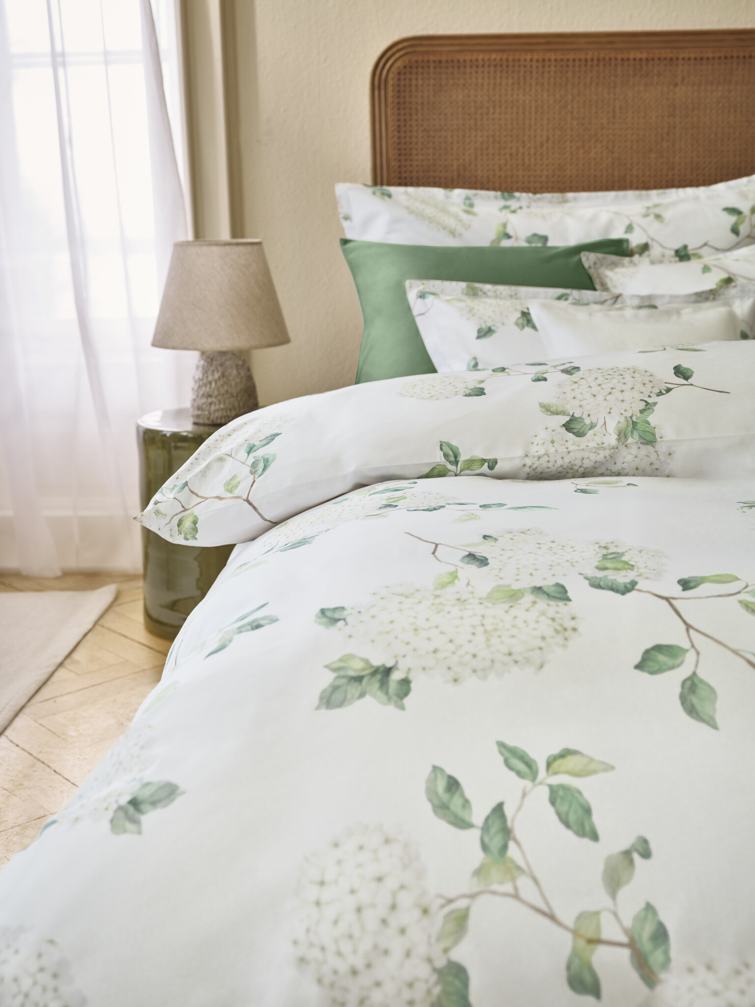 Schlossberg    Schlossberg HORTENSIA blanc Satin Bettwäsche – 100 % Baumwolle