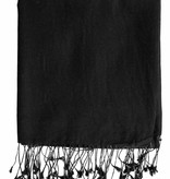 Original handgewebter  Pashmina Schal 70x200 cm - 100% Cashmere schwarz