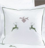 Graser - feinste Bettwäsche Graser Bettwäsche - Stickerei Hirsch Satin weiß