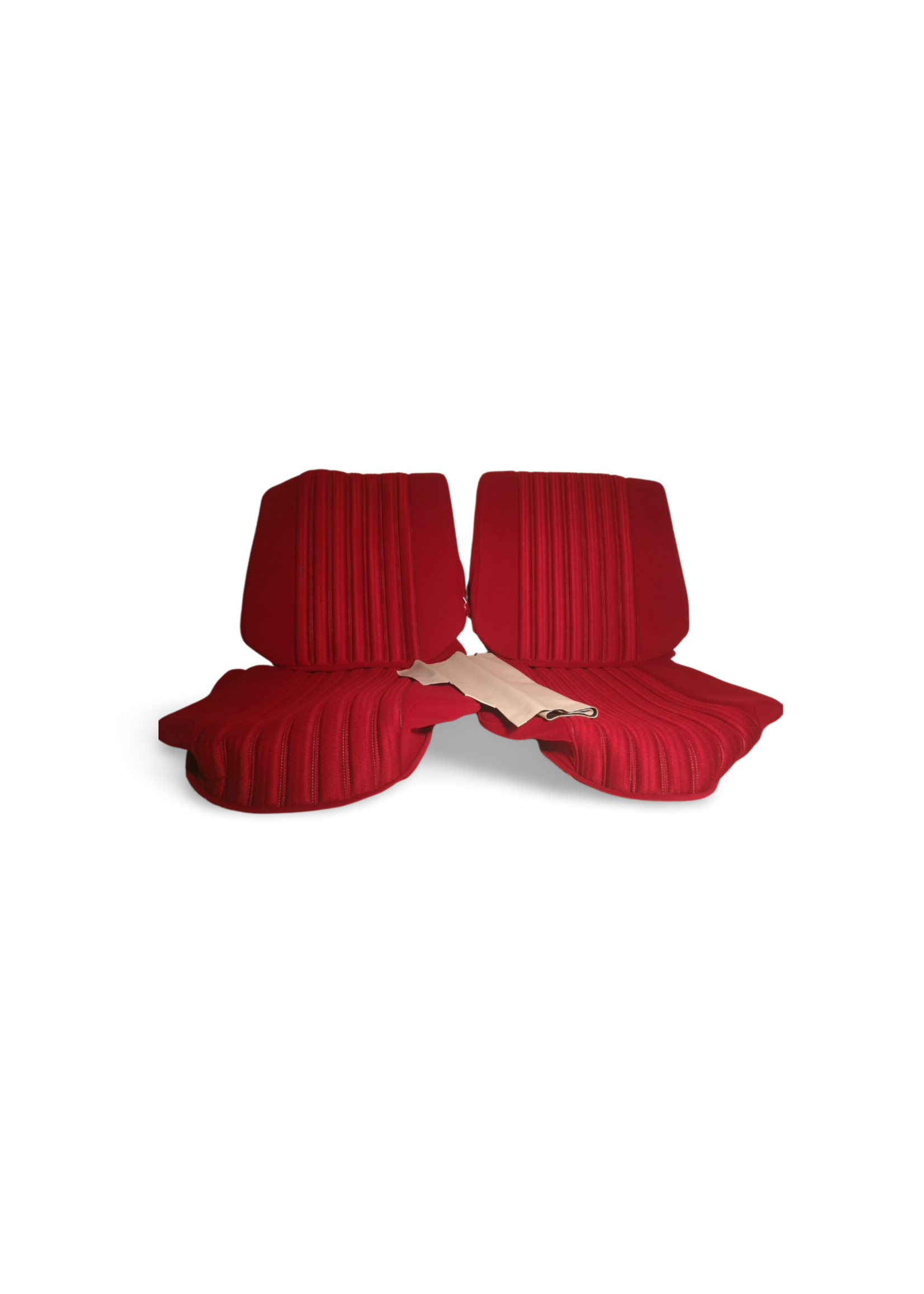Upholstery set Jersey red 00/02 "square" Pallas 09/73- Nr Org: Interior - Image 00/02