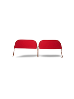 Appuie-têtes jeu avec coussins modèle large "sac patates" (inclus 4 tubes fixation inox) Jersey rouge 16 09/62-07/69