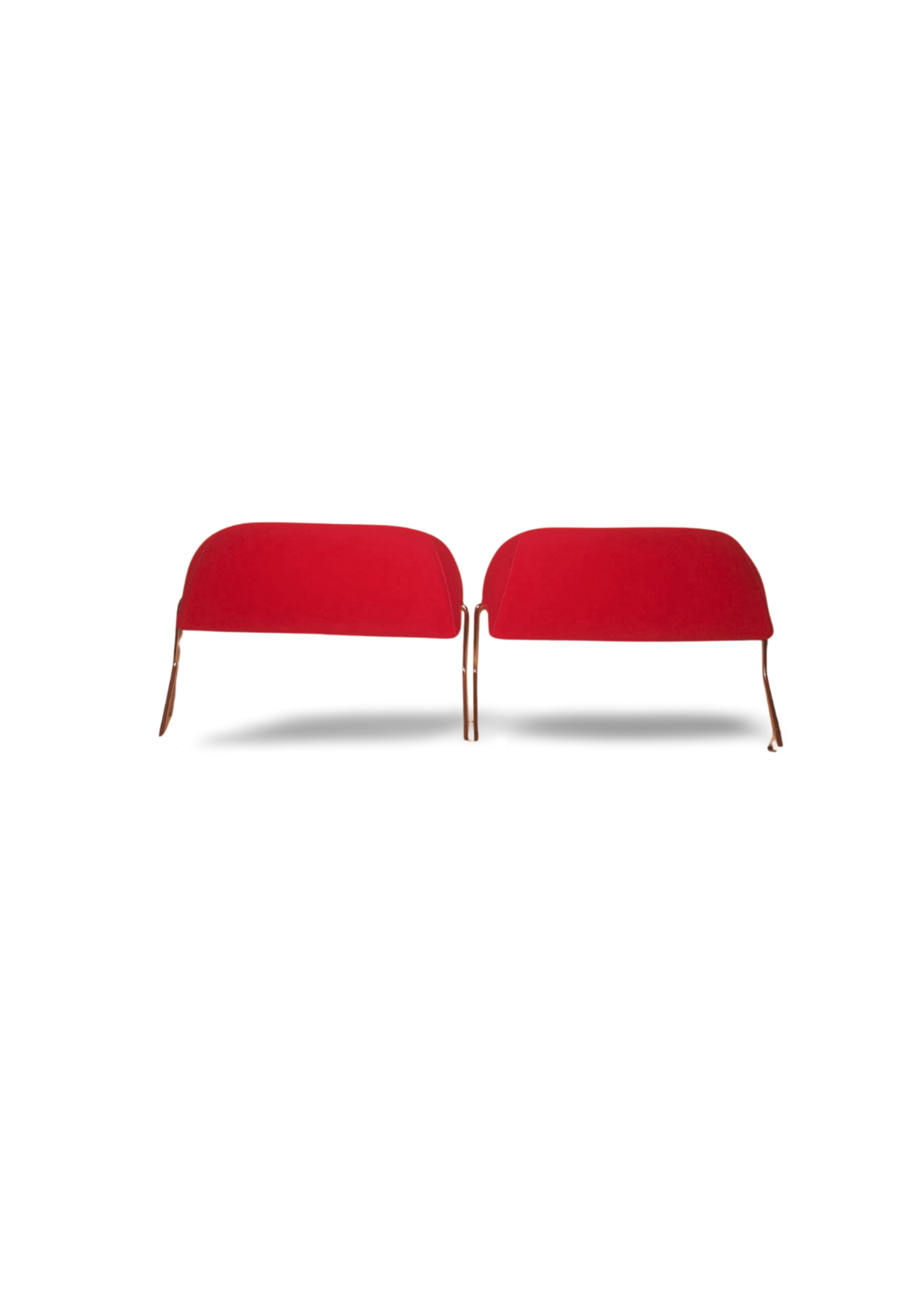Hoofdsteun set breed "zak patat" (met 4 inox bevestigingen pijpjes) Jersey rood 16 09/62-07/69 Nr Org: Interior - Image 16