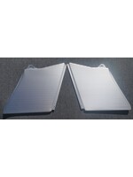 C-pillar strike plates left/right with wide rib