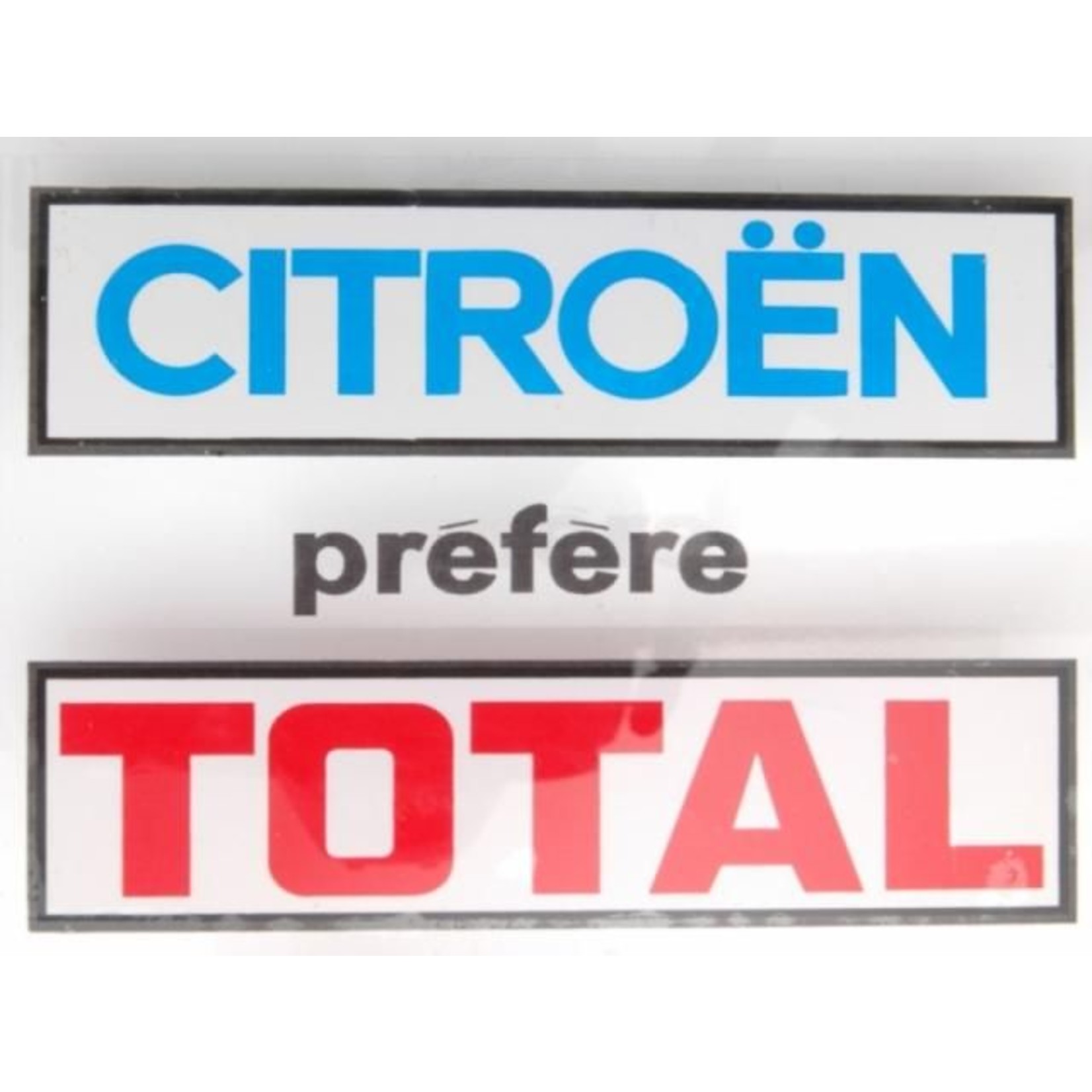 Autocollant "citroën prefere total" carre