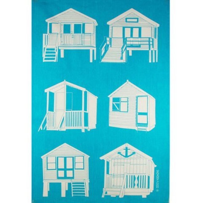 Beach Houses Tea Towel