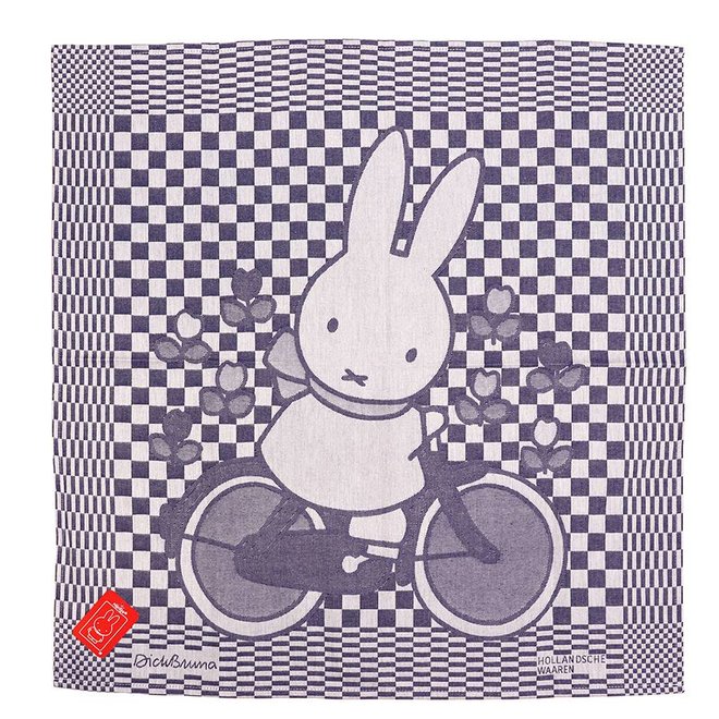 Theedoek Nijntje op de fiets (Dick Bruna)