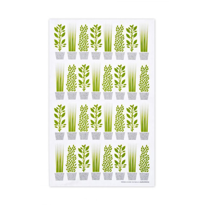 Green herbs Tea Towel