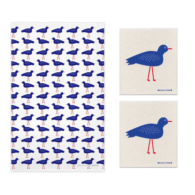 Kitchen textile set bird