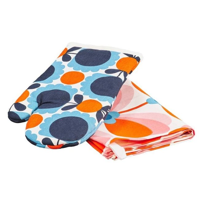 Orla Kiely - Set Theedoek en Ovenwant - Butterfly Stem