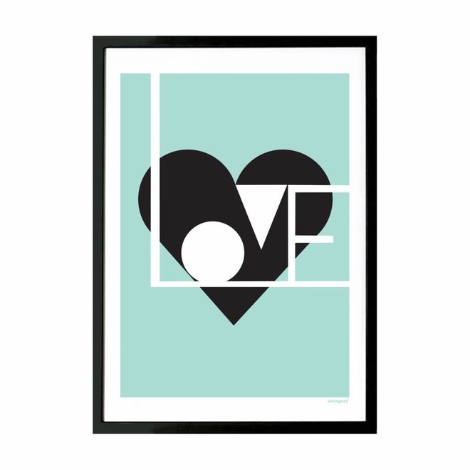 GiclÃ©e print Love egg blue