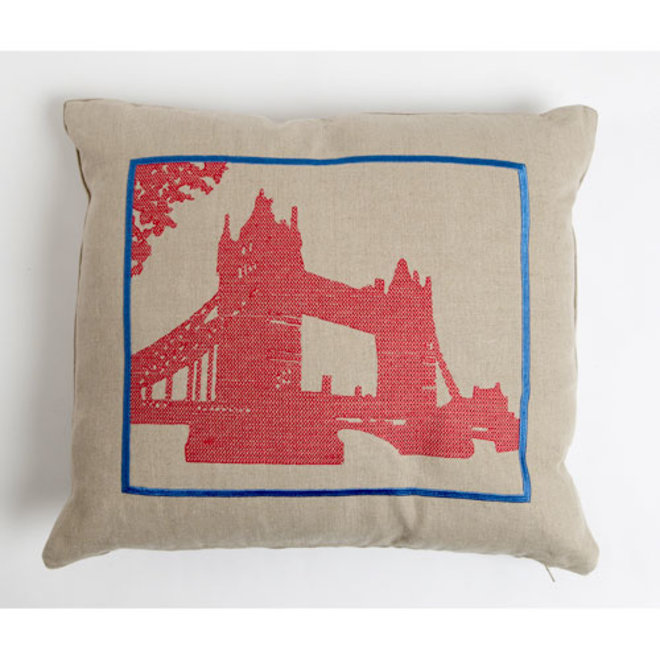 Embroidered cushion Tower Bridge