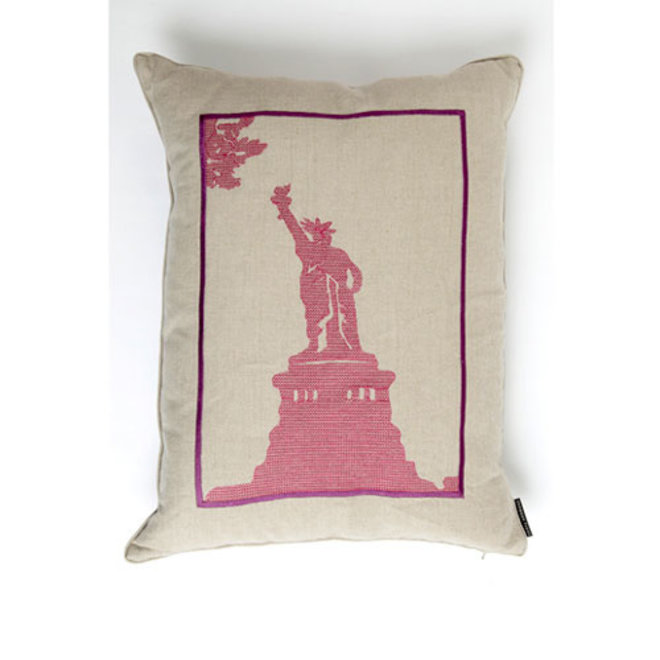 Embroidered cushion State of Liberty