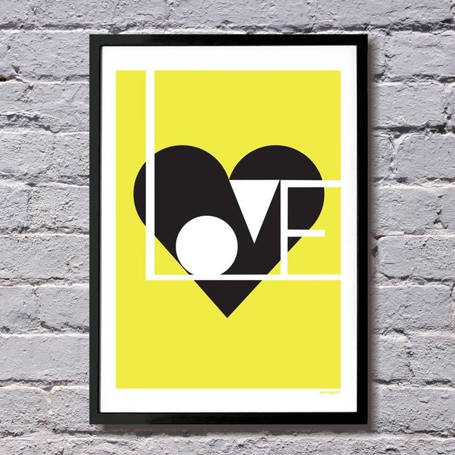 GiclÃ©e print Love lime