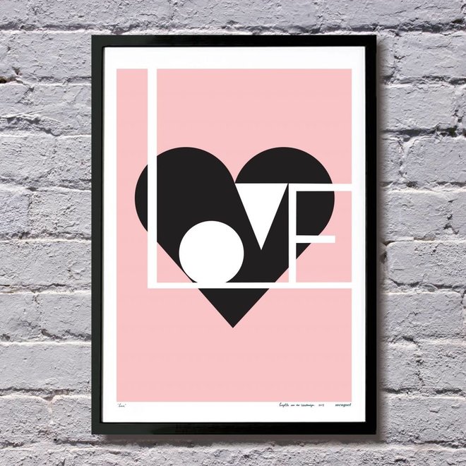 GiclÃ©e print Love pink