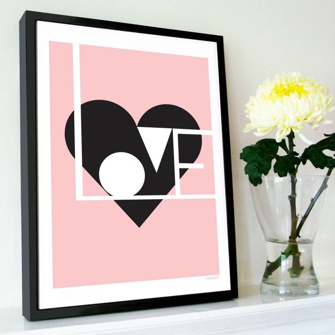 GiclÃ©e print Love pink