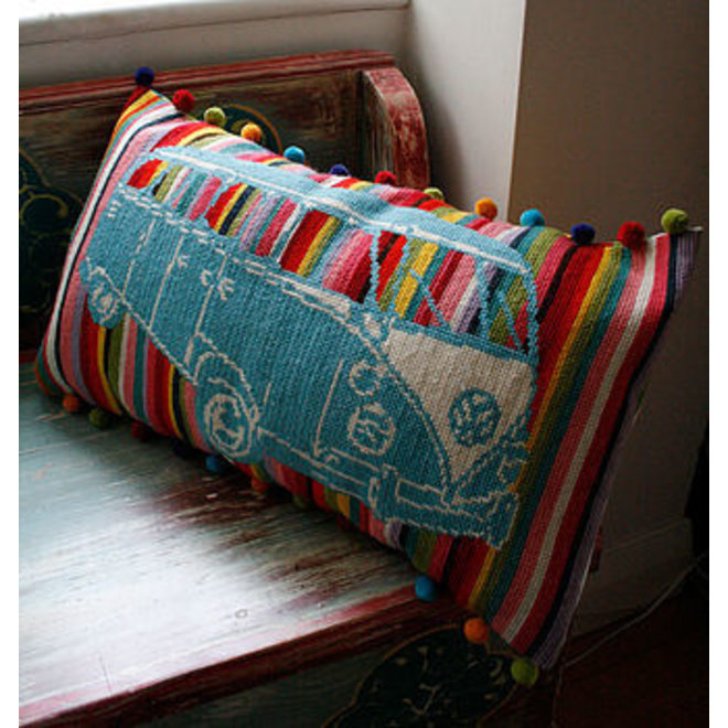 DIY Embroider retro Camper Rainbow