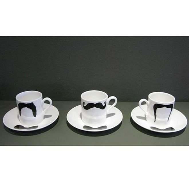 Peter Ibruegger * Espresso Cup & Sauceer * Moustache Fu - Magnum