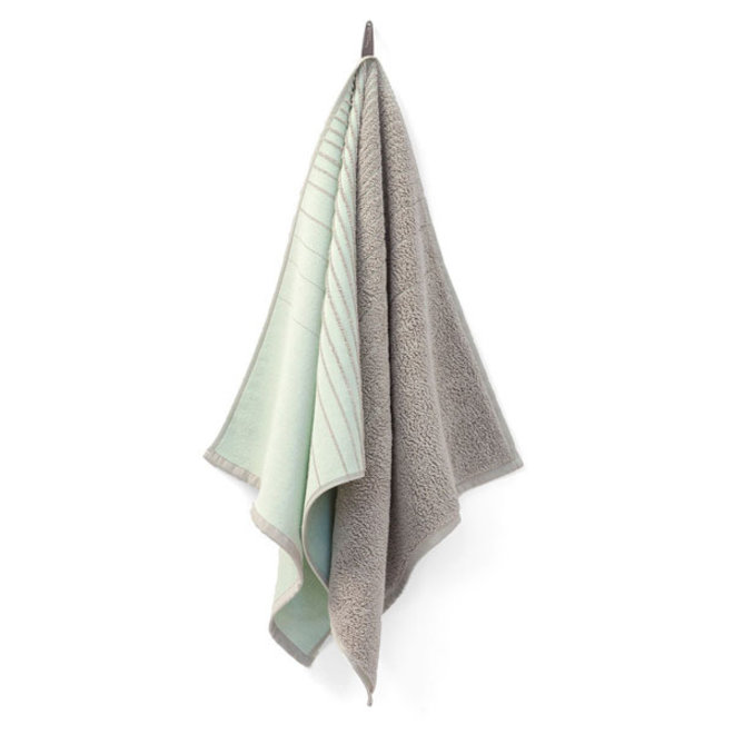 Two Towel Green Grey