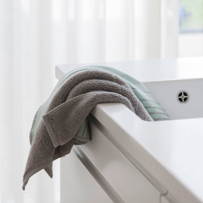 Two Towel Green Grey