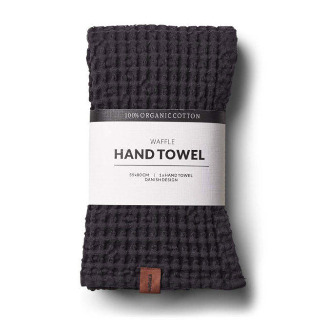 Waffle hand towel  Coal