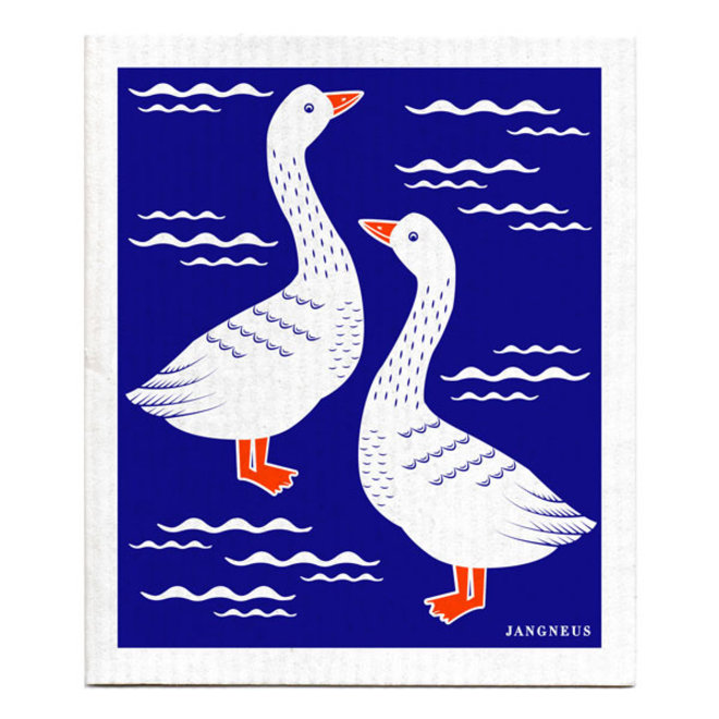 Dishcloth Blue Geese