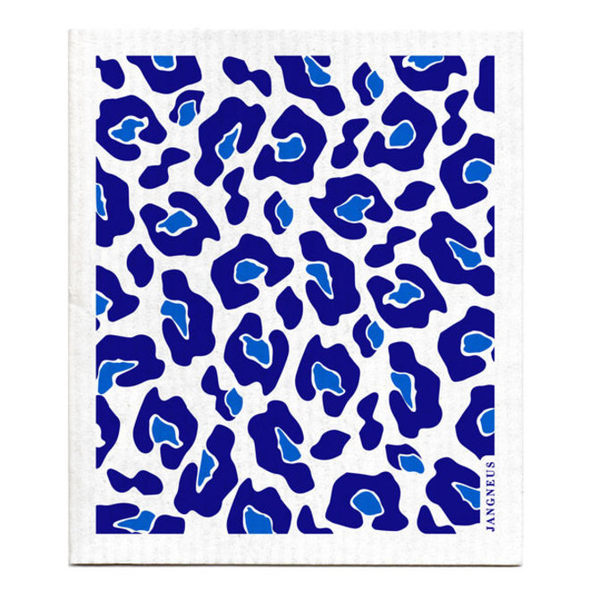 Vaatdoek blauwe Leopard print