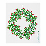Dishcloth Holly wreath
