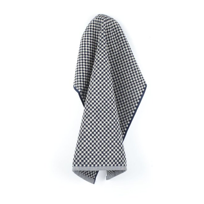 Towel litte checkered dark blue