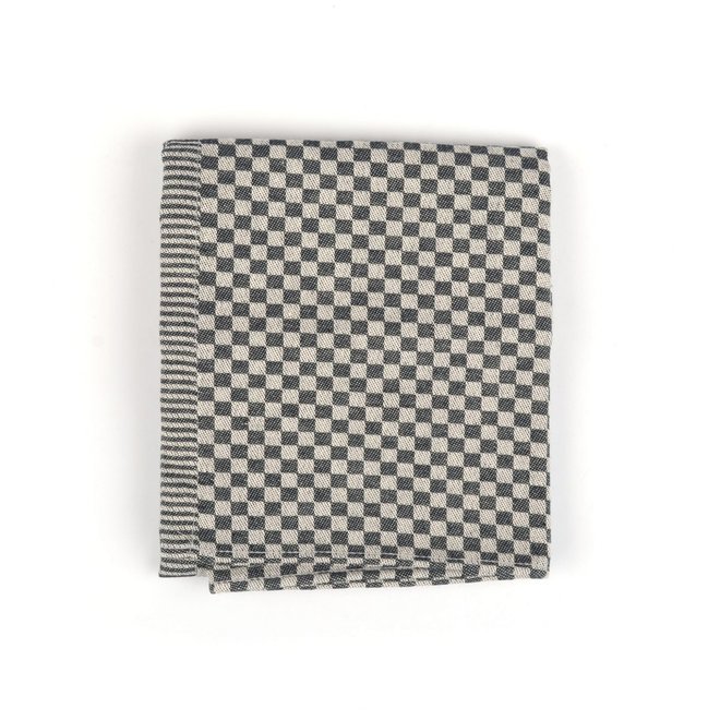 Tea towel litte checkered black