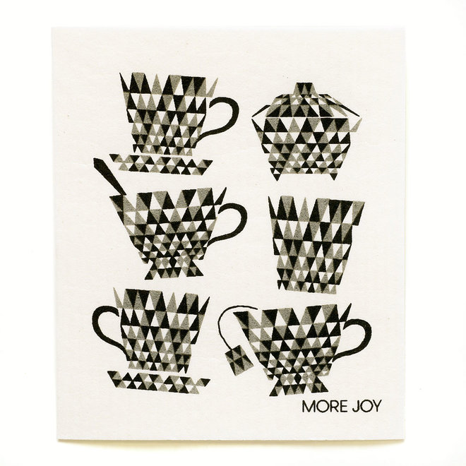 Vaatdoek Teacups Black