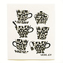 Vaatdoek Teacups Black