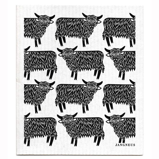 Vaatdoek zwarte Hooglanders