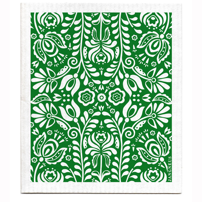 Vaatdoek Scandi bloom groen