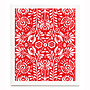 Dishcloth Scandi bloom red