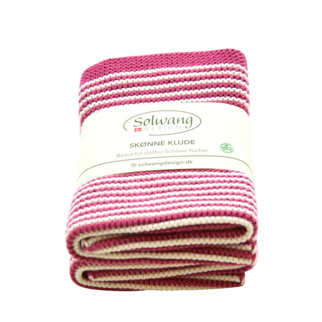 Set knitted dishcloths Bordeaux (0274)