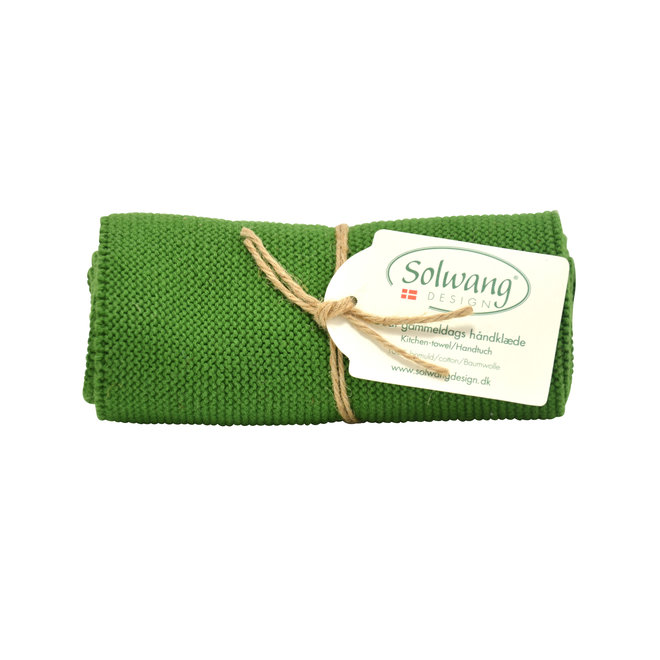 Gebreide handdoek Dark green